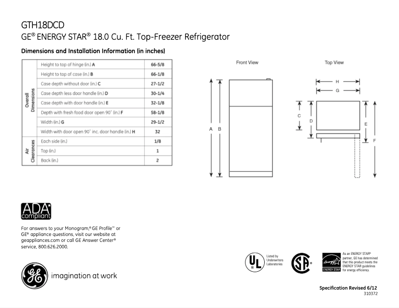 Imagen de la primera página del manual del dispositivo GTH18DCDBB