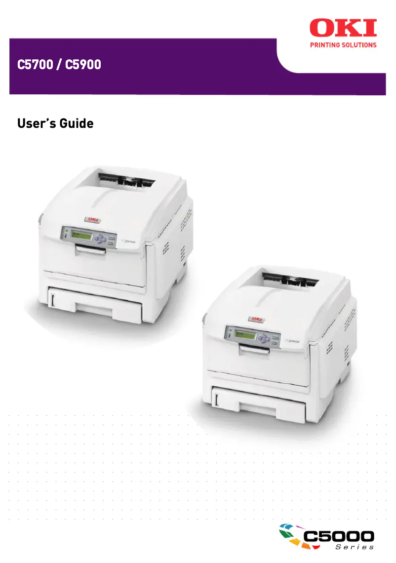 Page 1 de la notice Manuel utilisateur OKI C5900n