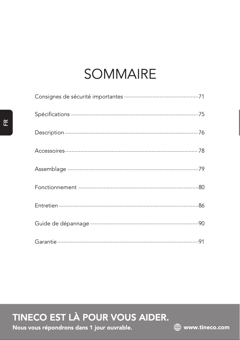 Image de la première page du manuel de l'appareil Floor One S5