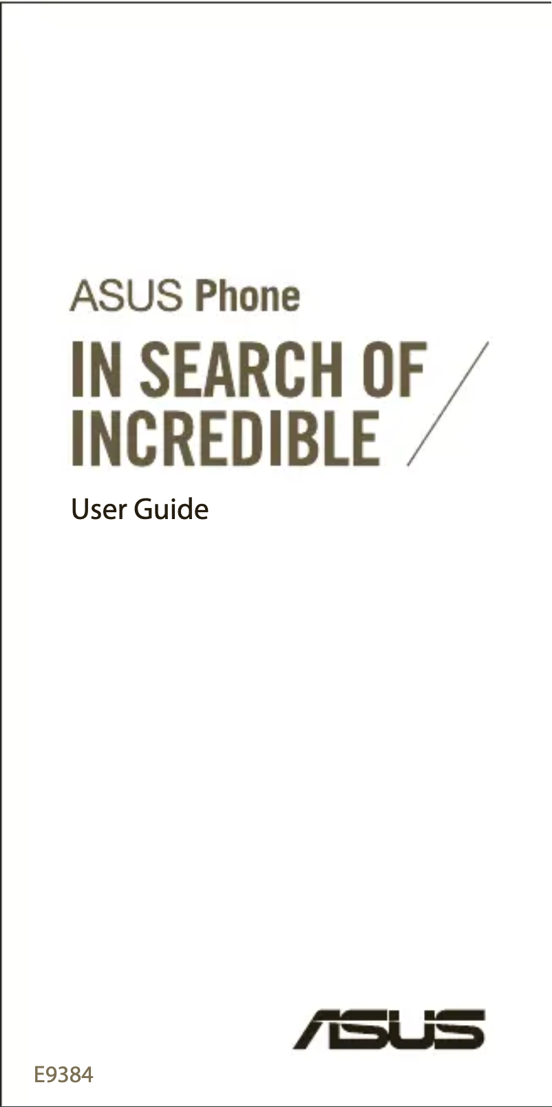 Image de la première page du manuel de l'appareil ZenFone 5