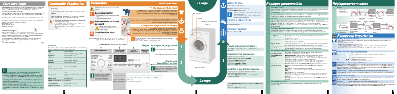 Page 1 de la notice Manuel utilisateur Siemens WM14E465FG