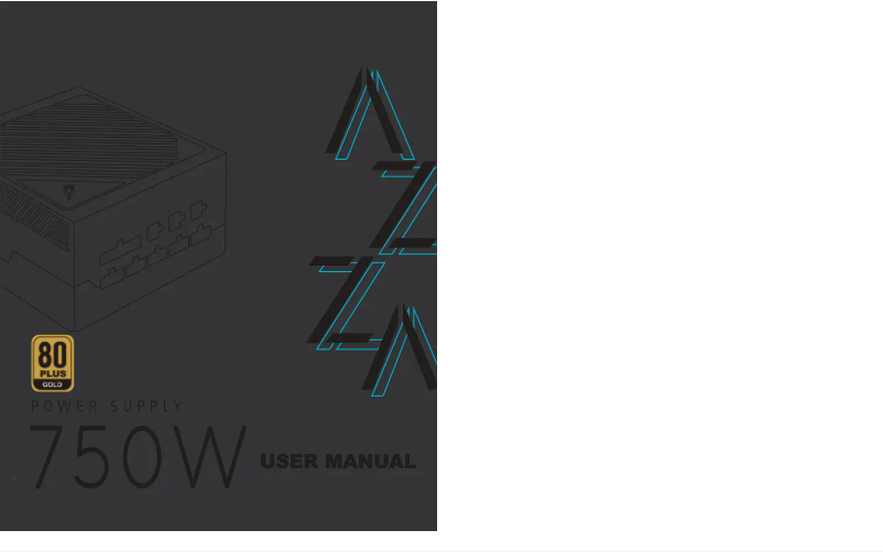 Image de la première page du manuel de l'appareil 750W Gold PSU