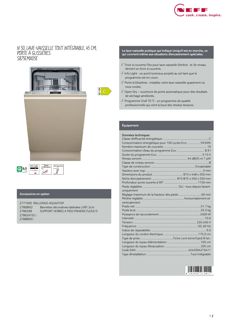 Image de la première page du manuel de l'appareil S875EMX05E