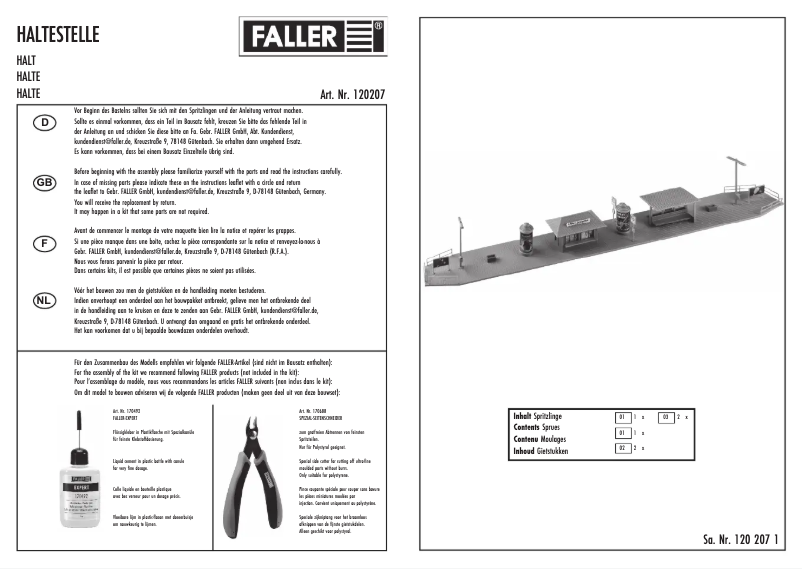 Page n°1 - Manuel utilisateur Faller 120207