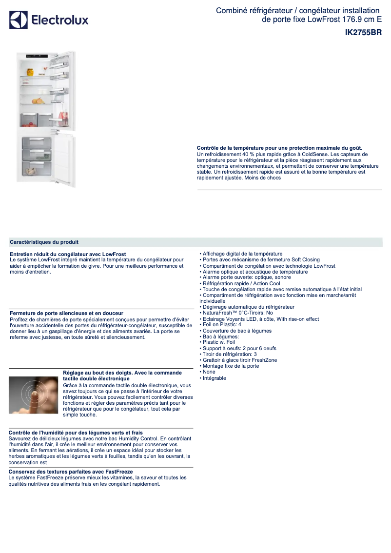 Image de la première page du manuel de l'appareil IK2755BR