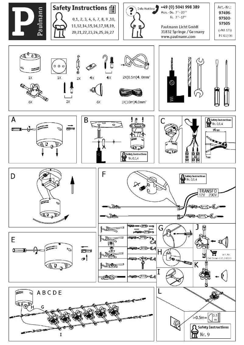Page 1 de la notice Manuel utilisateur Paulmann Mac 974.96