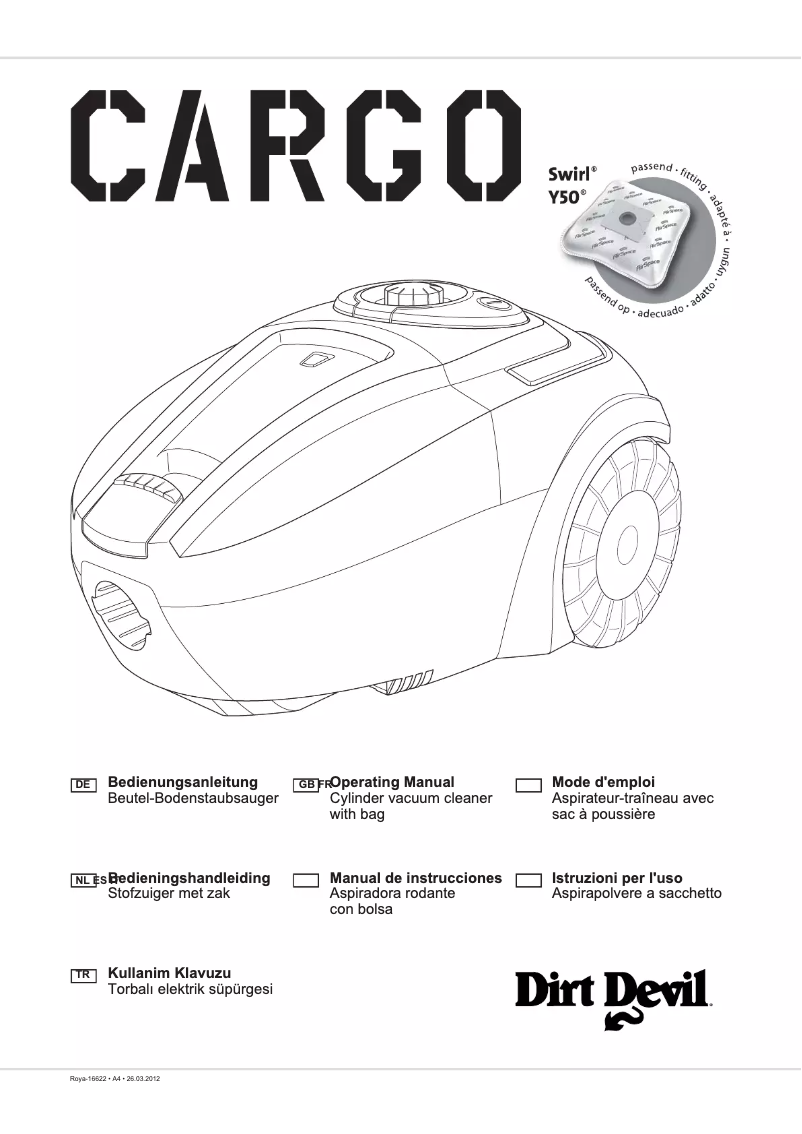Page n°1 - Manuel utilisateur Dirt Devil Cargo M7066