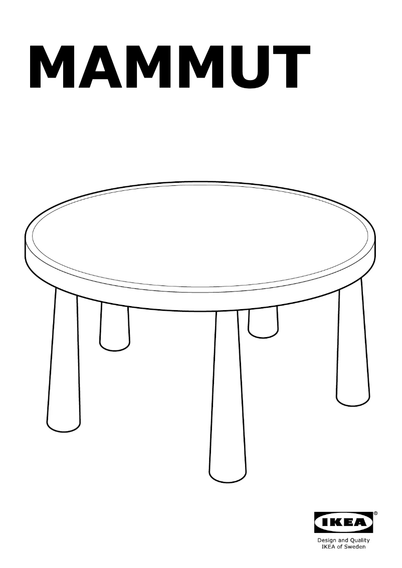 Page 1 de la notice Manuel utilisateur Ikea MAMMUT 105.819.94