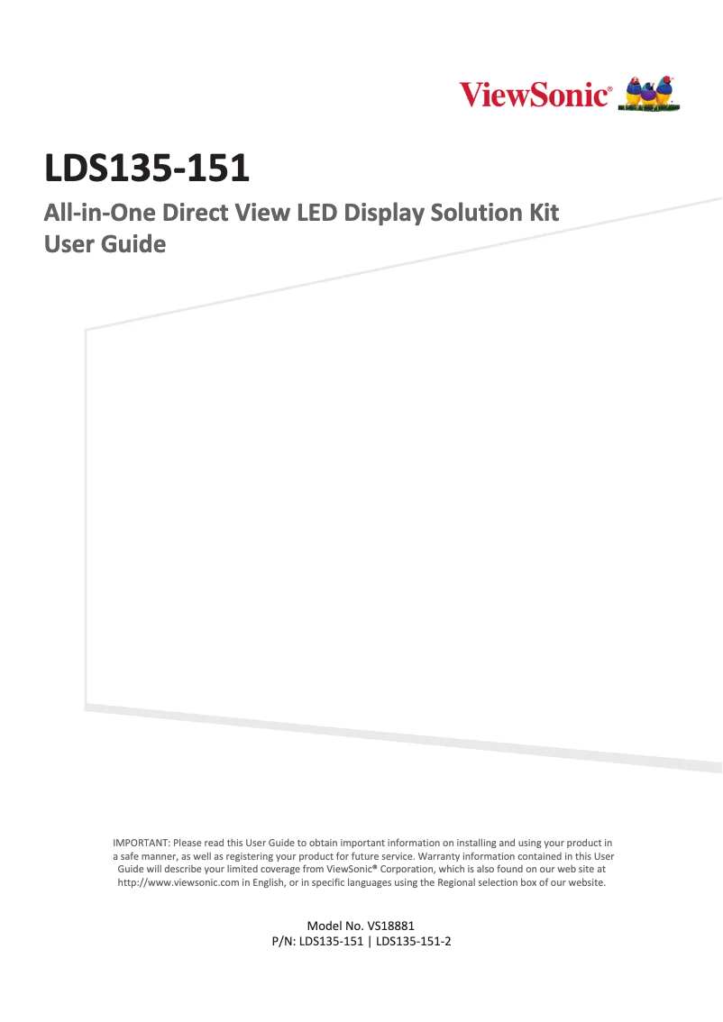 Image de la première page du manuel de l'appareil LDS135-151