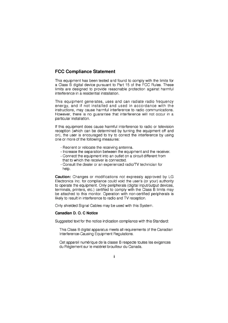 Page n°1 - Manuel utilisateur LG CH480