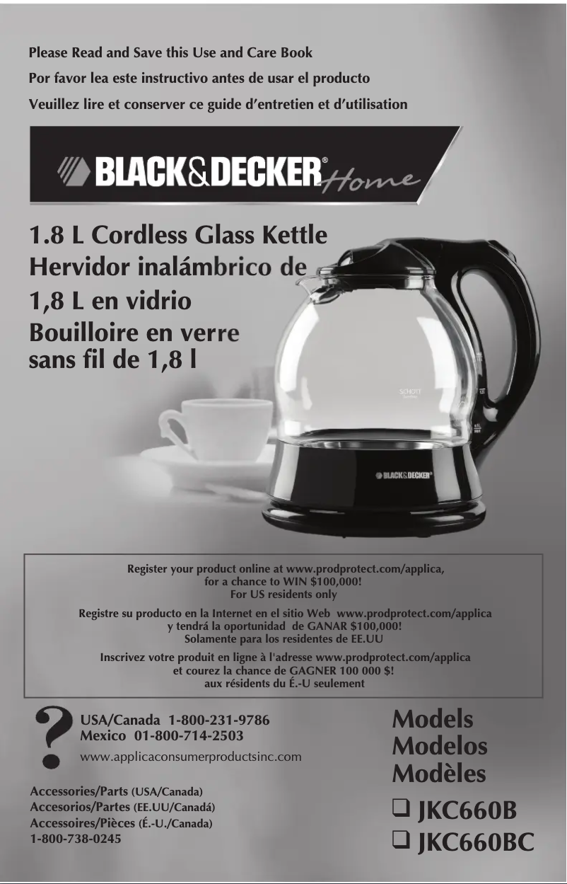 Page n°1 - Manuel utilisateur Black & Decker JKC660B
