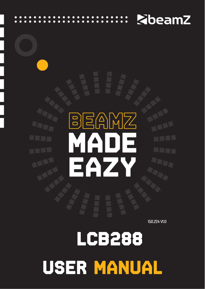 Page 1 de la notice Manuel utilisateur BeamZ LCB288