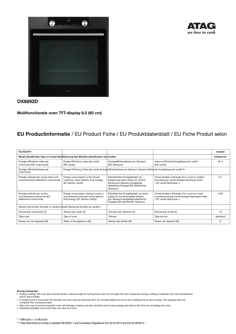 Image de la première page du manuel de l'appareil OX6692D
