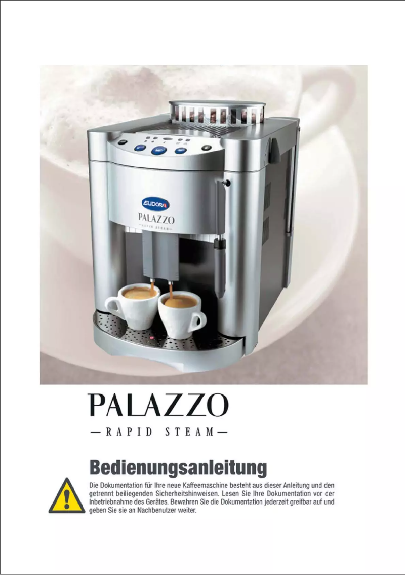 Page n°1 - Manuel utilisateur Eudora Palazzo Rapid Steam