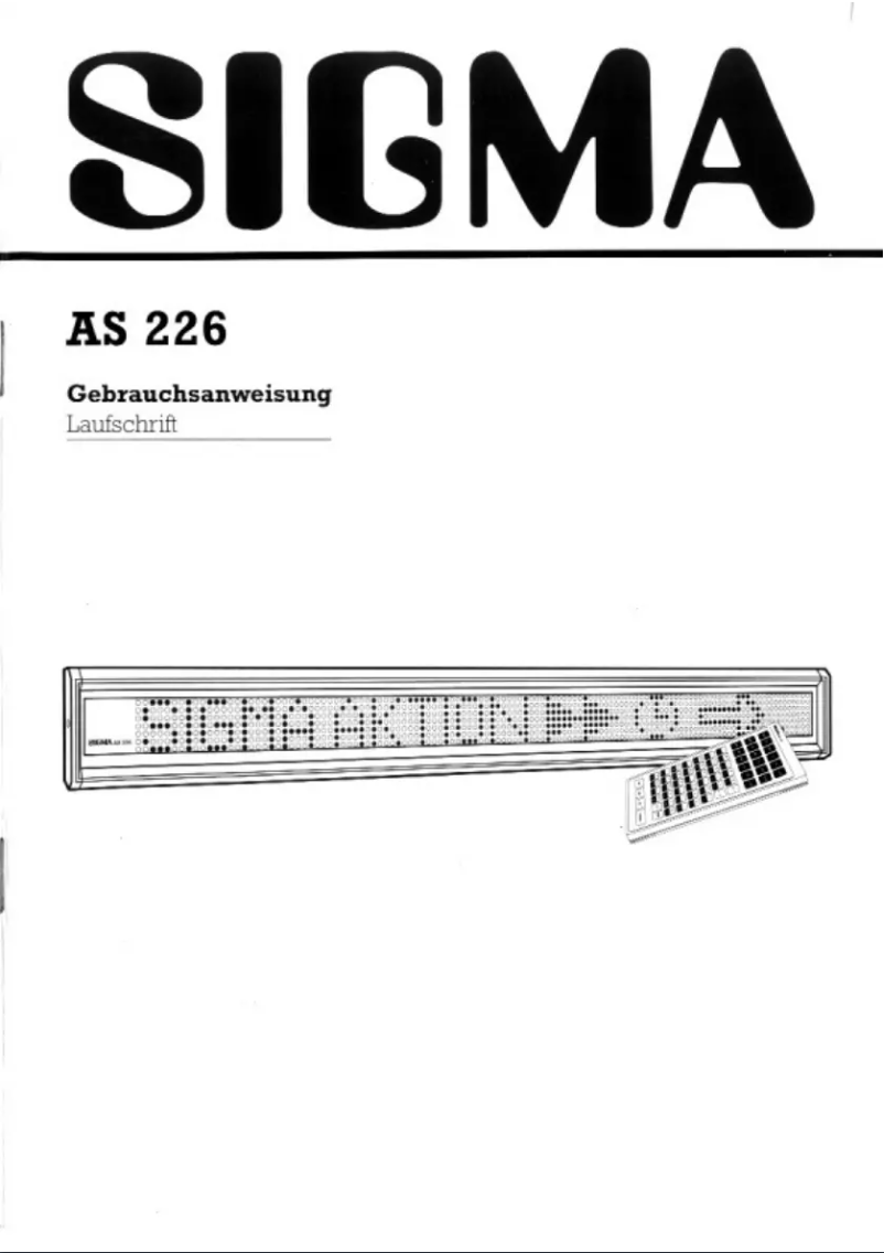 Image de la première page du manuel de l'appareil AS 226