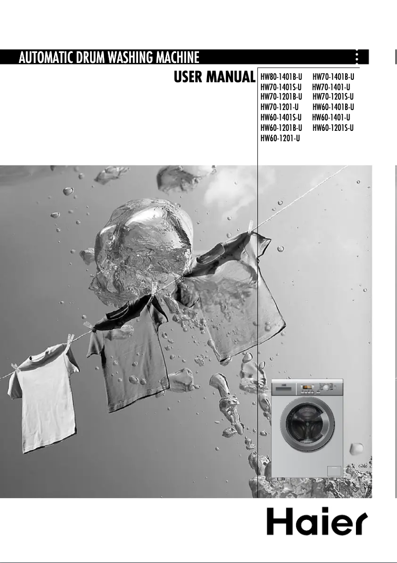 Page 1 de la notice Manuel utilisateur Haier HW60-1401S-U