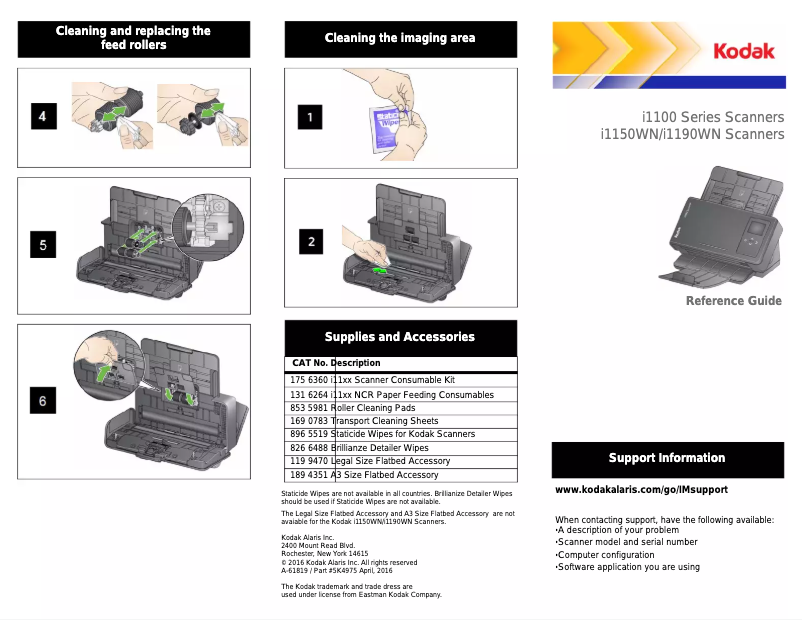 Page 1 de la notice Manuel utilisateur Kodak I1190E