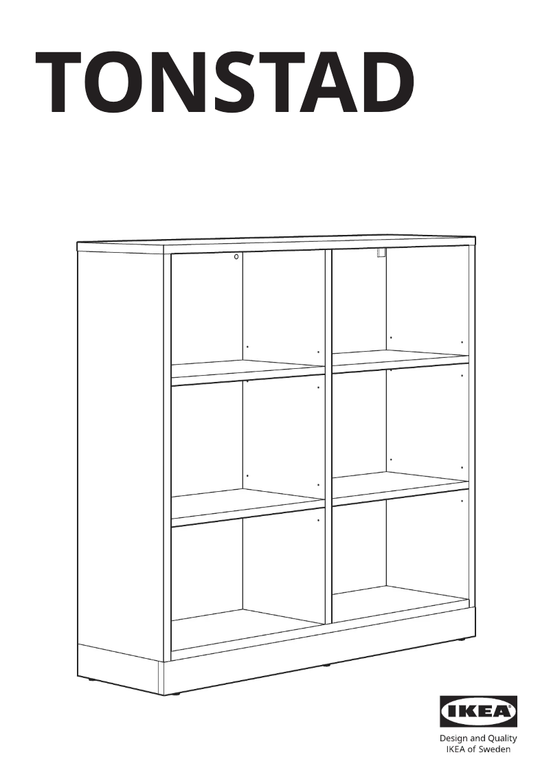 Page 1 de la notice Manuel utilisateur Ikea TONSTAD 704.892.90