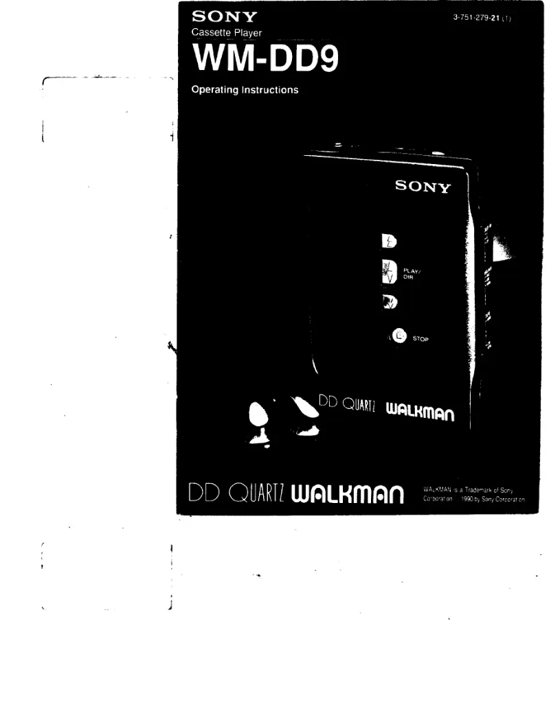 Page 1 de la notice Manuel utilisateur Sony Walkman WM-DD9