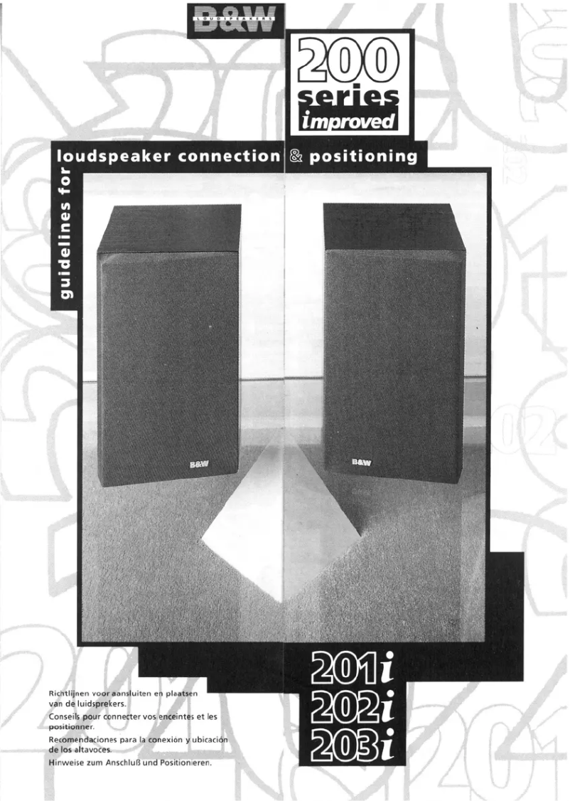 Page 1 de la notice Manuel utilisateur Bowers & Wilkins 203I