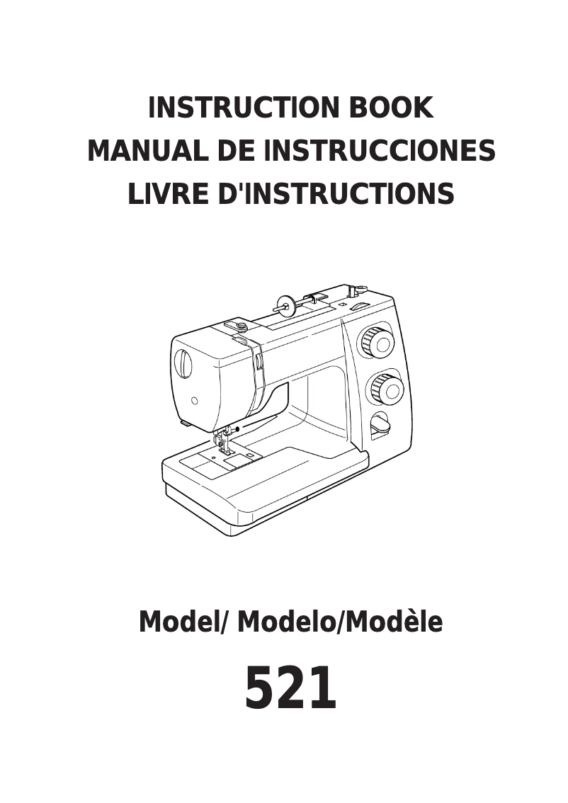 Page n°1 - Manuel utilisateur Janome Sewist 521