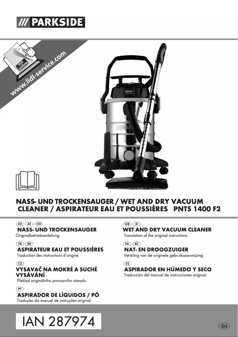 Página 1 del manual Manual de usuario Parkside PNTS 1400 F2