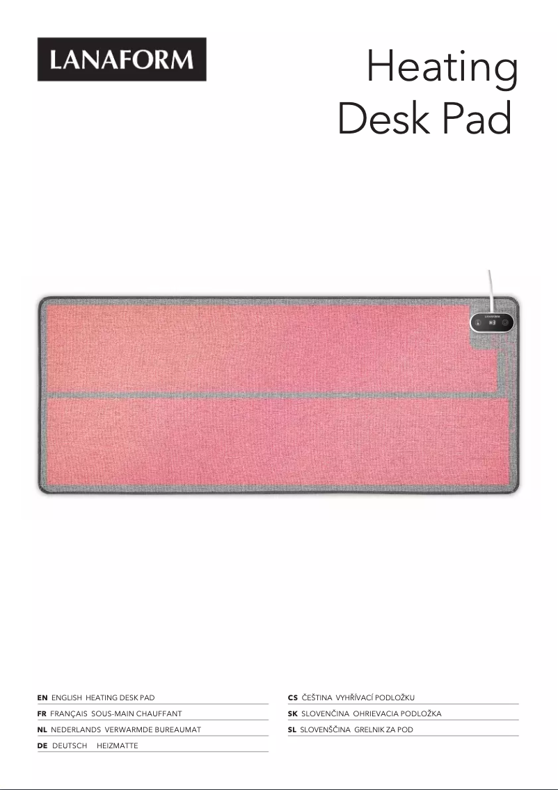 Page n°1 - Manuel utilisateur Lanaform Heating Desk Pad