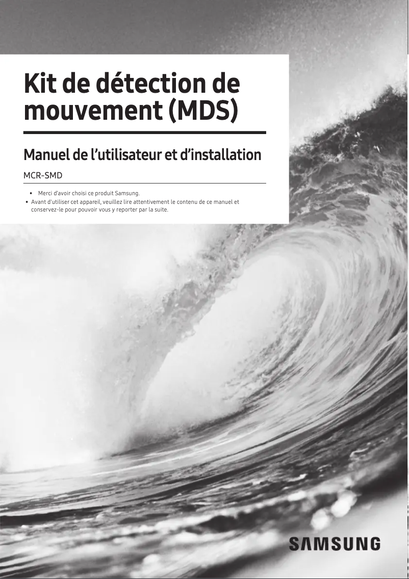 Page 1 de la notice Manuel utilisateur Samsung MCR-SMD
