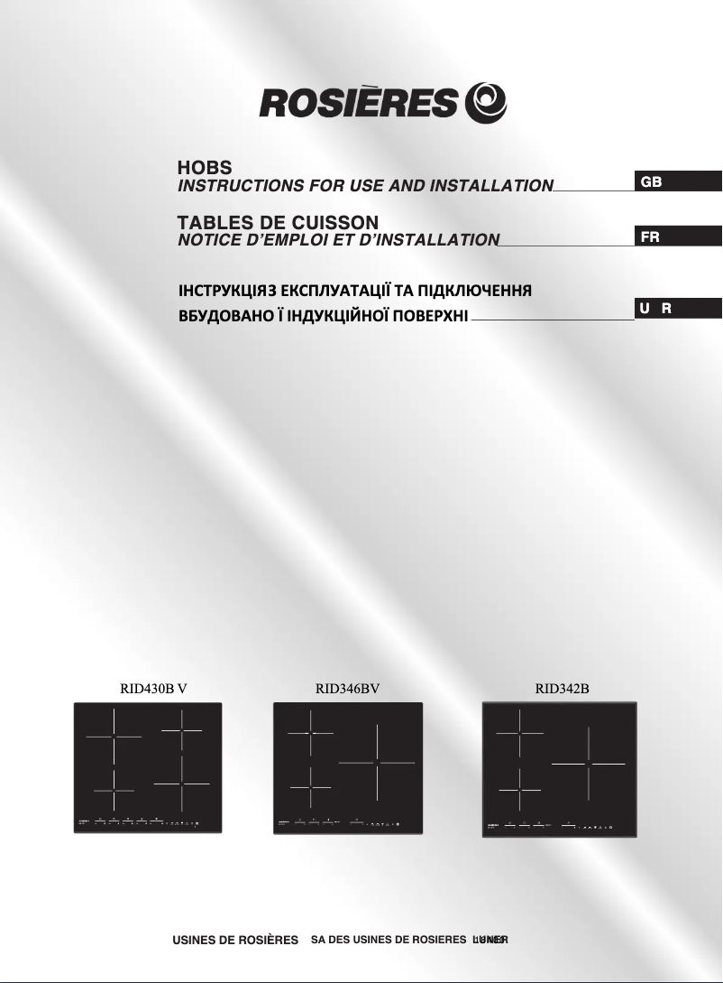 Página 1 del manual Manual de usuario Rosieres RID342B