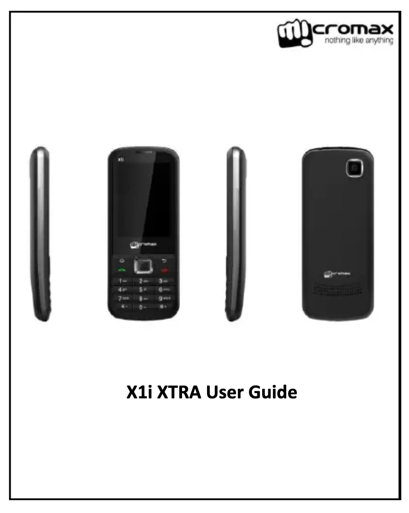 Image de la première page du manuel de l'appareil X1i Xtra