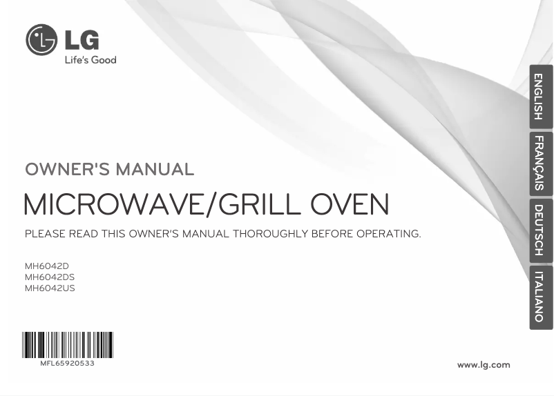Page n°1 - Manuel utilisateur LG MH6042DS