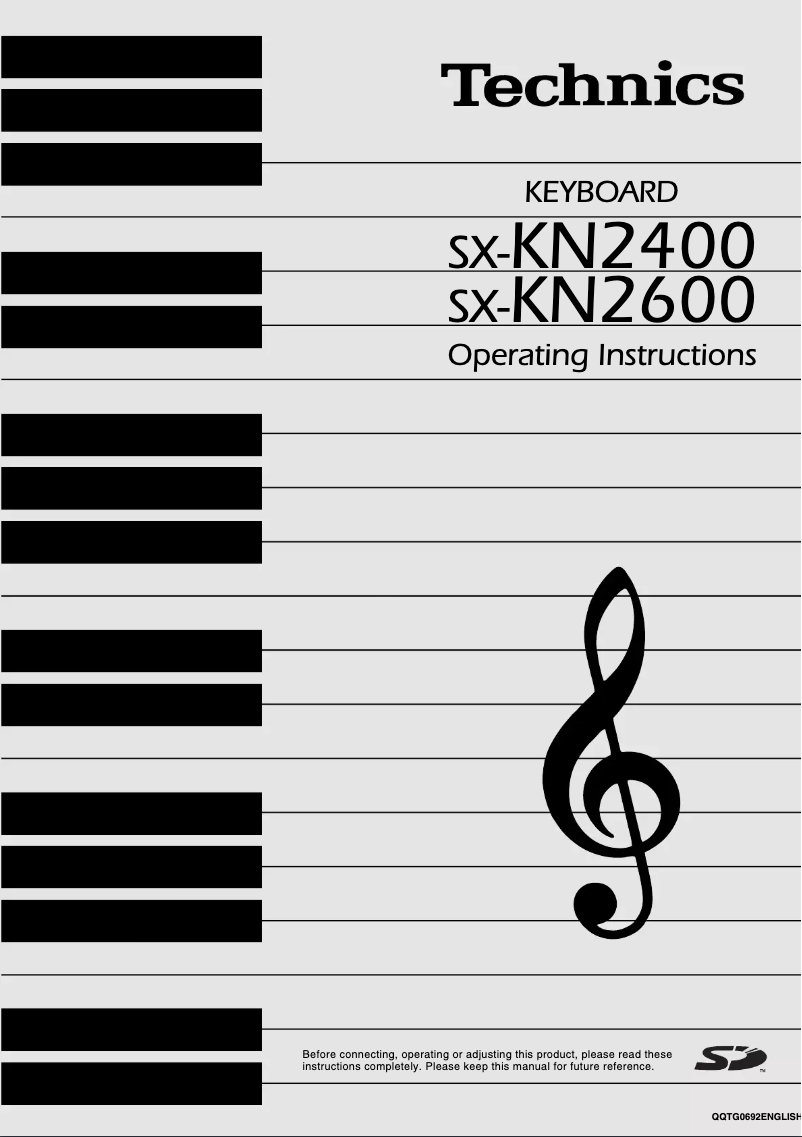 Page 1 de la notice Manuel utilisateur Technics SX-KN2600