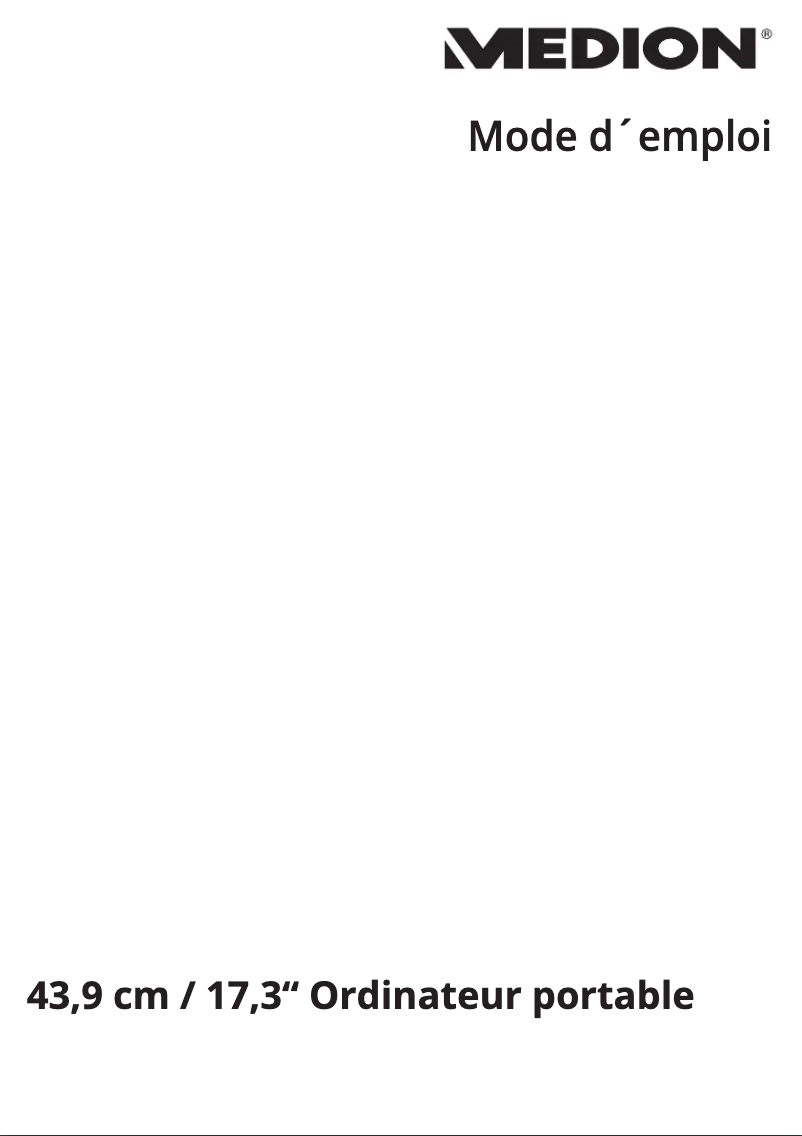 Image de la première page du manuel de l'appareil ERAZER X7859 (MD 61371)