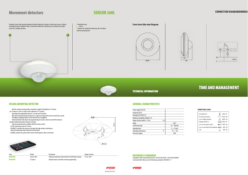 Page n°1 - Fiche technique Vemer TC.Sensor