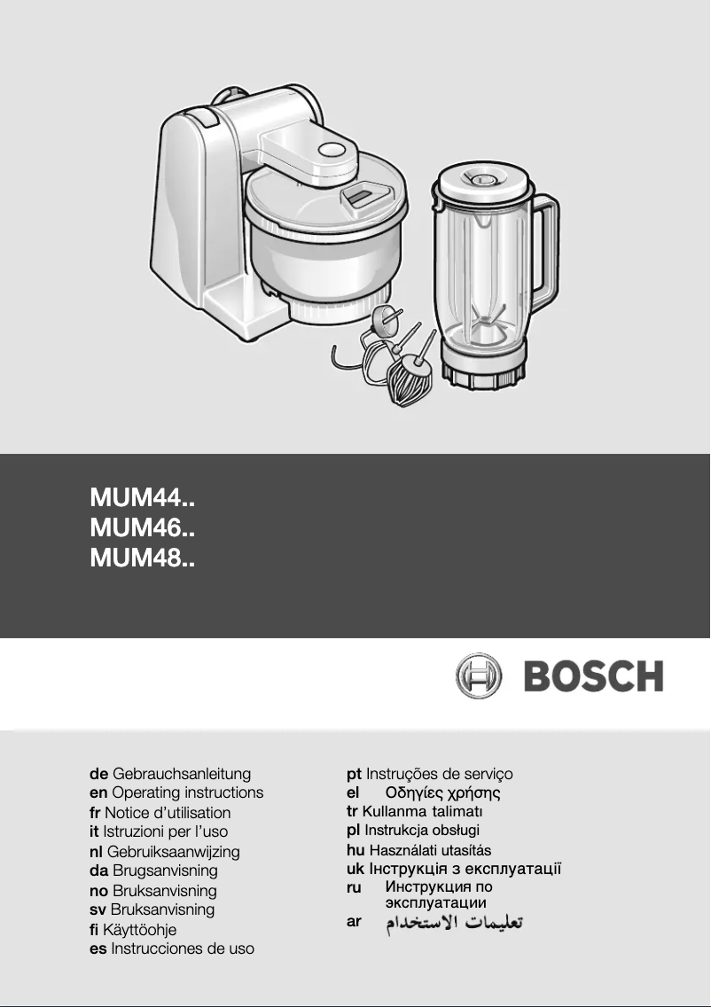 Page 1 of the manual User Manual Bosch MUZ4ZT1