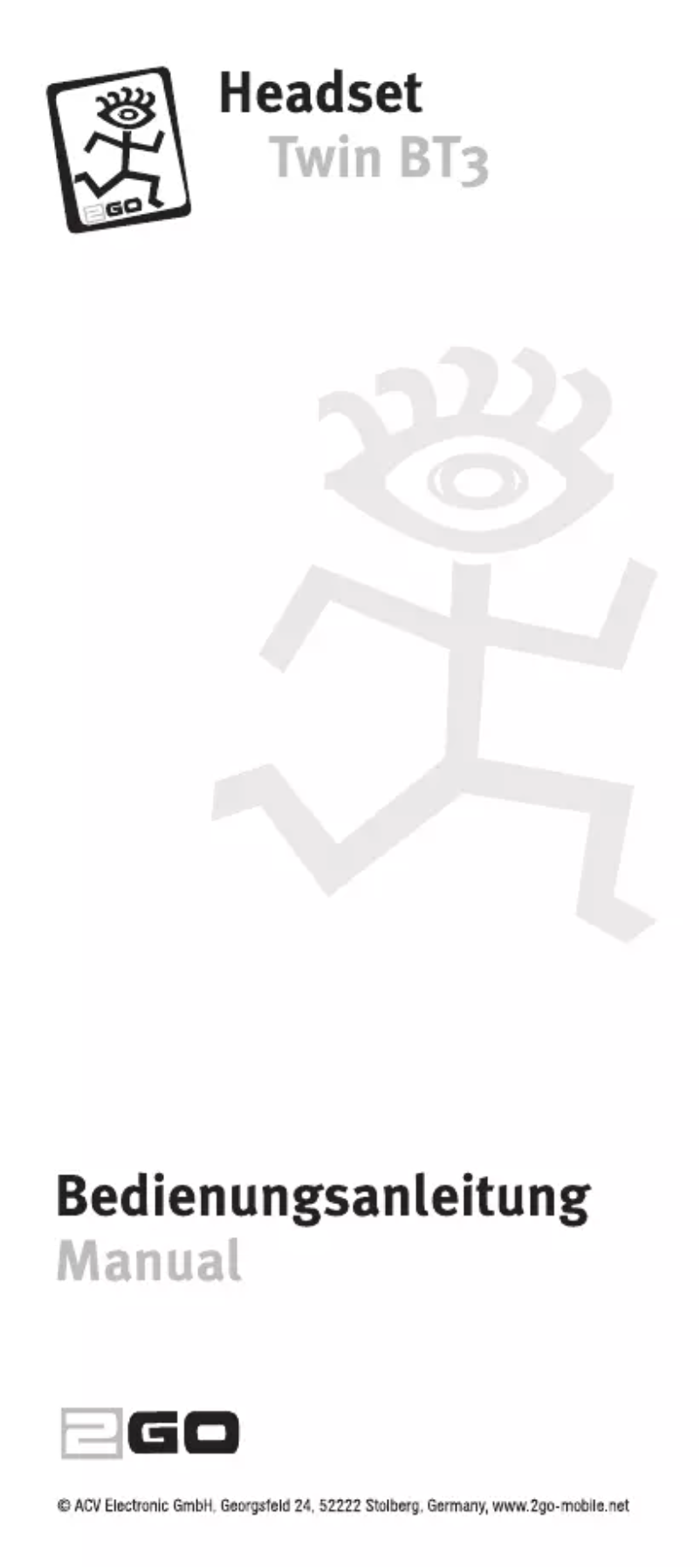 Page n°1 - Manuel utilisateur 2GO Twin BT3