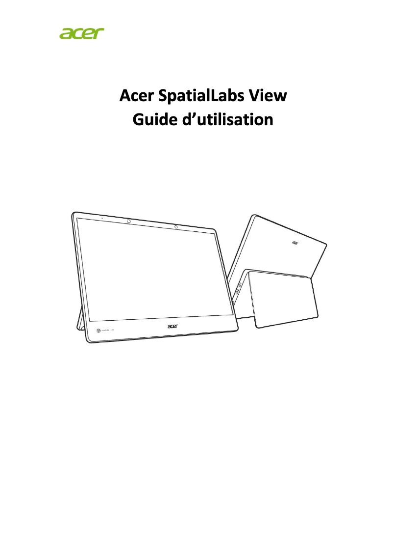 Página 1 del manual Manual de usuario Acer SpatialLabs ASV15-1B