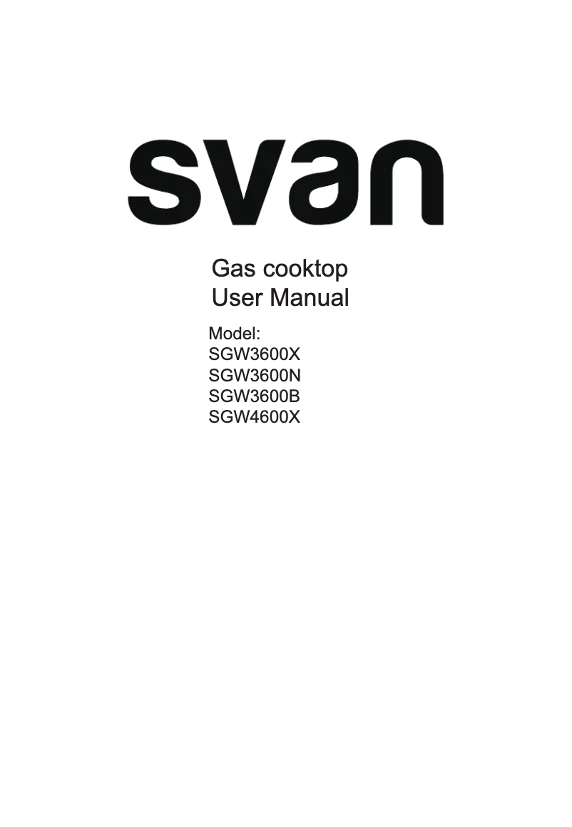 Page 1 de la notice Manuel utilisateur SVAN SGW3600B