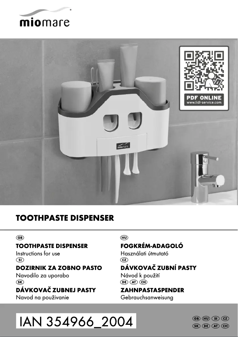 Page n°1 - Manuel utilisateur Miomare IAN 354966