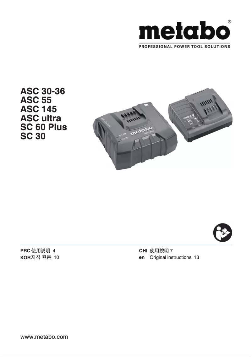 Page 1 de la notice Manuel utilisateur Metabo SC 30