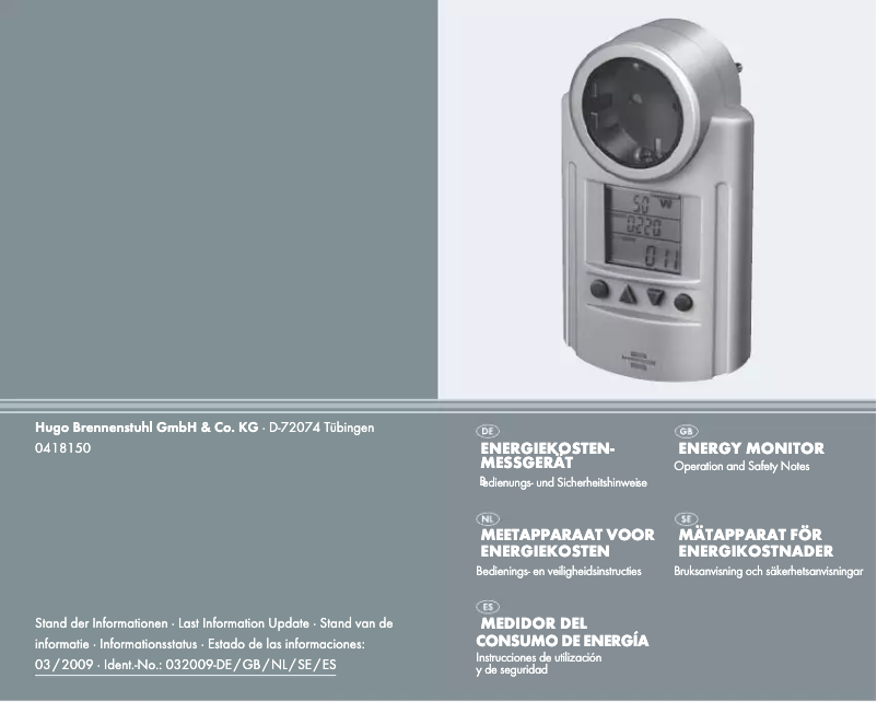 Page n°1 - Manuel utilisateur Brennenstuhl PM 240