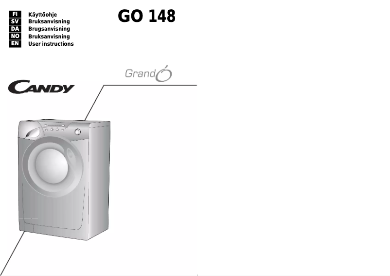 Page n°1 - Manuel utilisateur Candy GO 148/2-86S