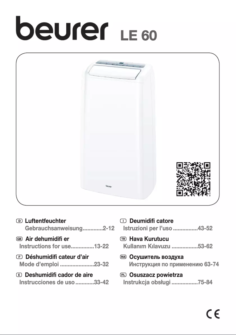 Page n°1 - Manuel utilisateur Beurer LE 60