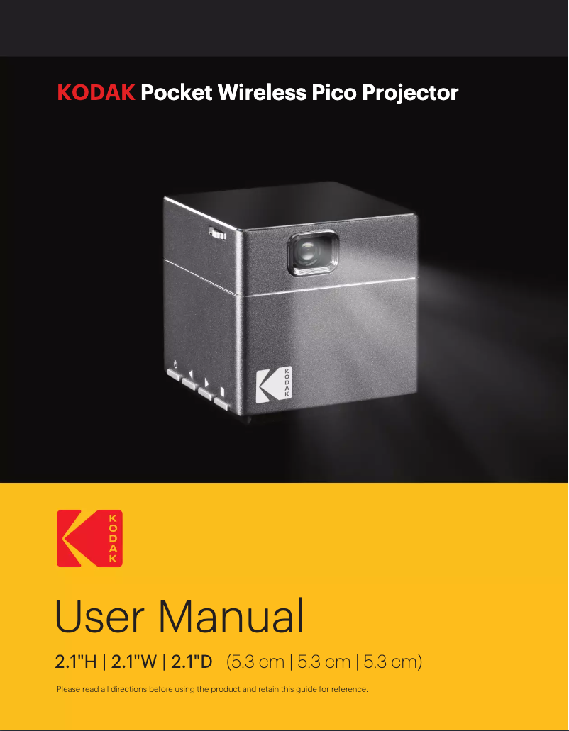 Image de la première page du manuel de l'appareil RODPJC100W