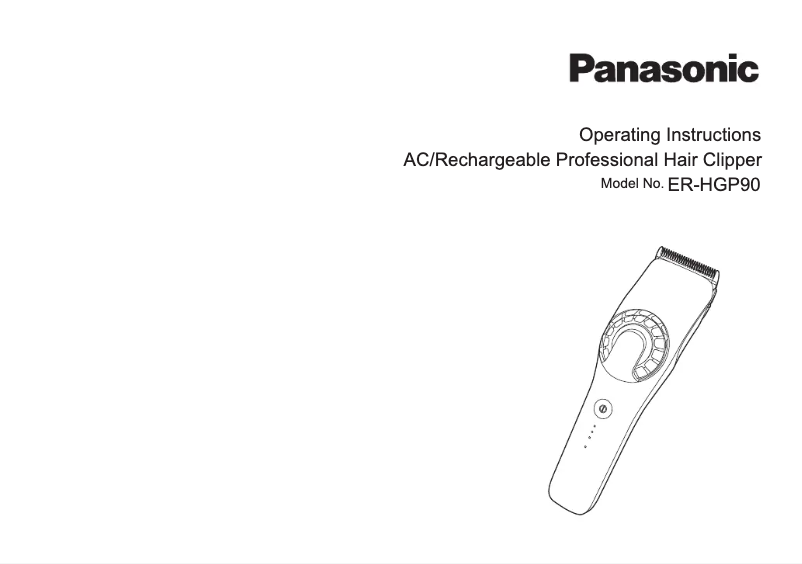 Page 1 de la notice Manuel utilisateur Panasonic ER-HGP90