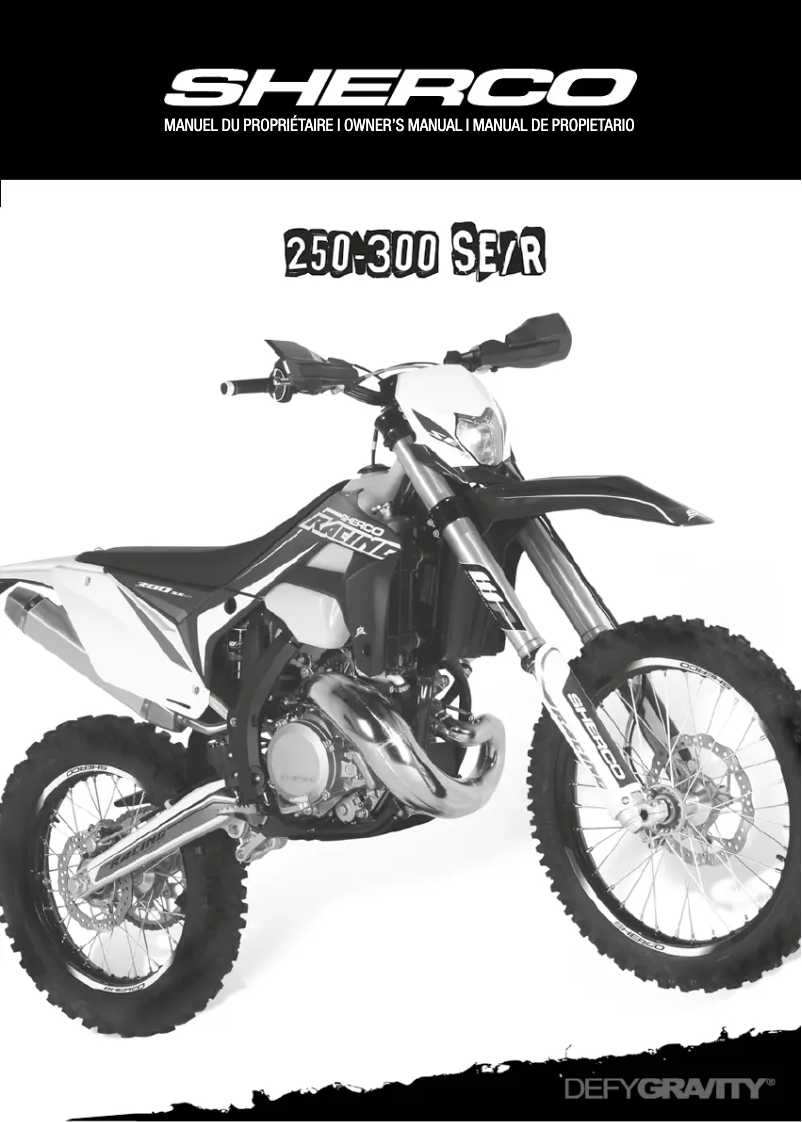 Page 1 de la notice Manuel utilisateur Sherco 300 SE-R (2019)