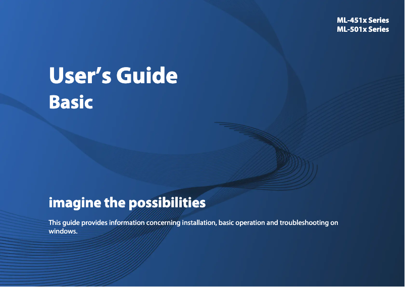 Page 1 de la notice Manuel utilisateur Samsung ML-5012ND