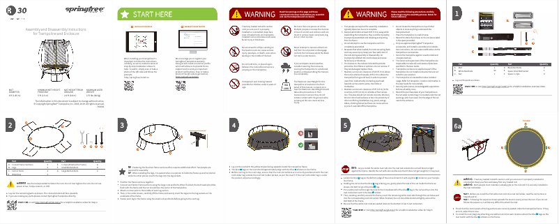 Página 1 del manual Manual de usuario Springfree Small Round R30
