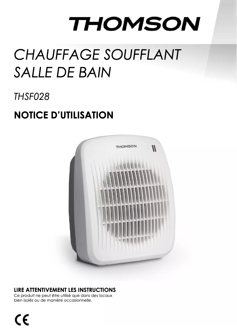 Page n°1 - Manuel utilisateur Thomson THSF028