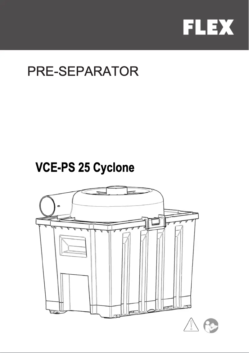 Page n°1 - Manuel utilisateur Flex VCE-PS 25 Cyclone